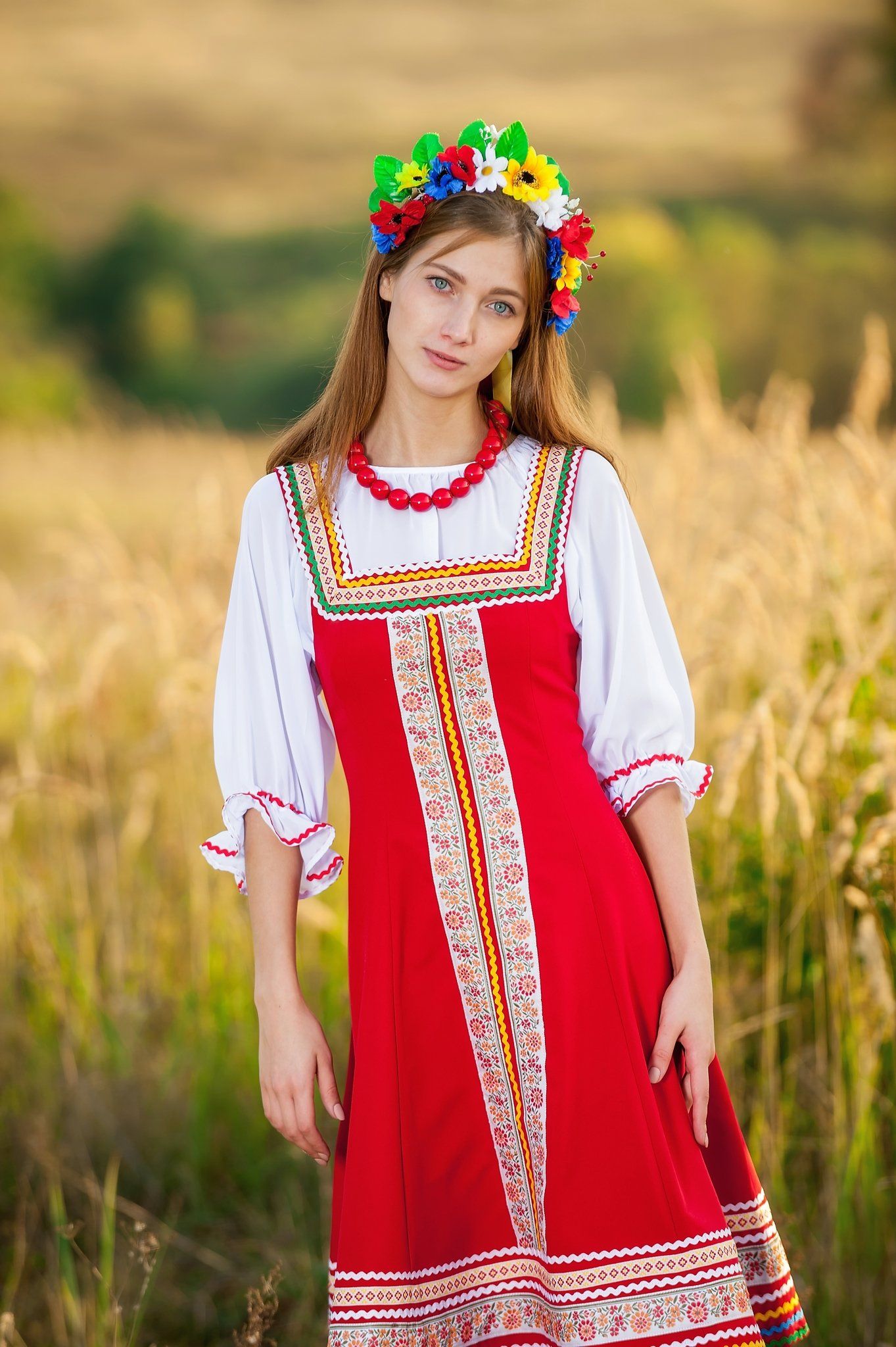 Women in Slavic costumes in Hyderabad — step in, relax, and chat live