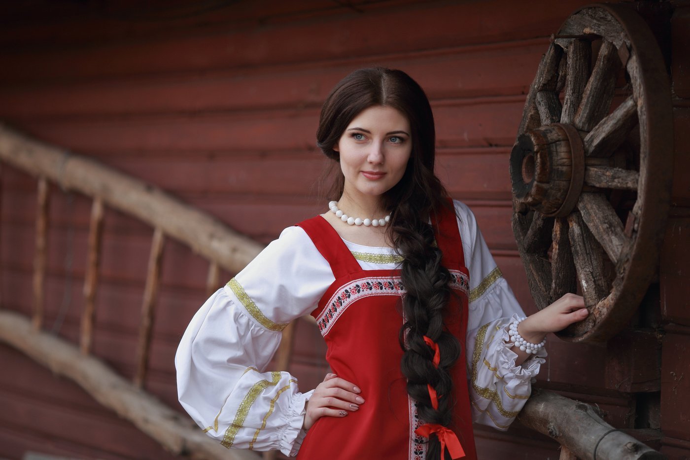 Girls in Slavic costumes’s look of the day — catch her live in Hyderabad